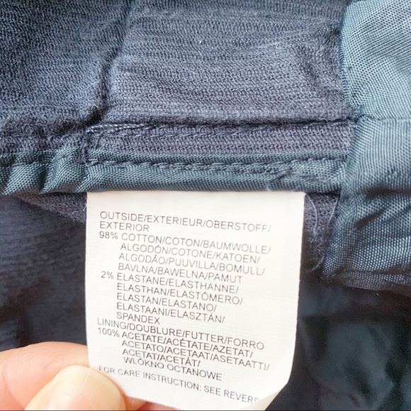 Mexx Navy Blue Cropped Blazer Corduroy Ruched 6 - Picture 10 of 11